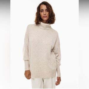 Aritzia The Group by Babaton Luxe Cashmere Caravan Turtleneck in Tan